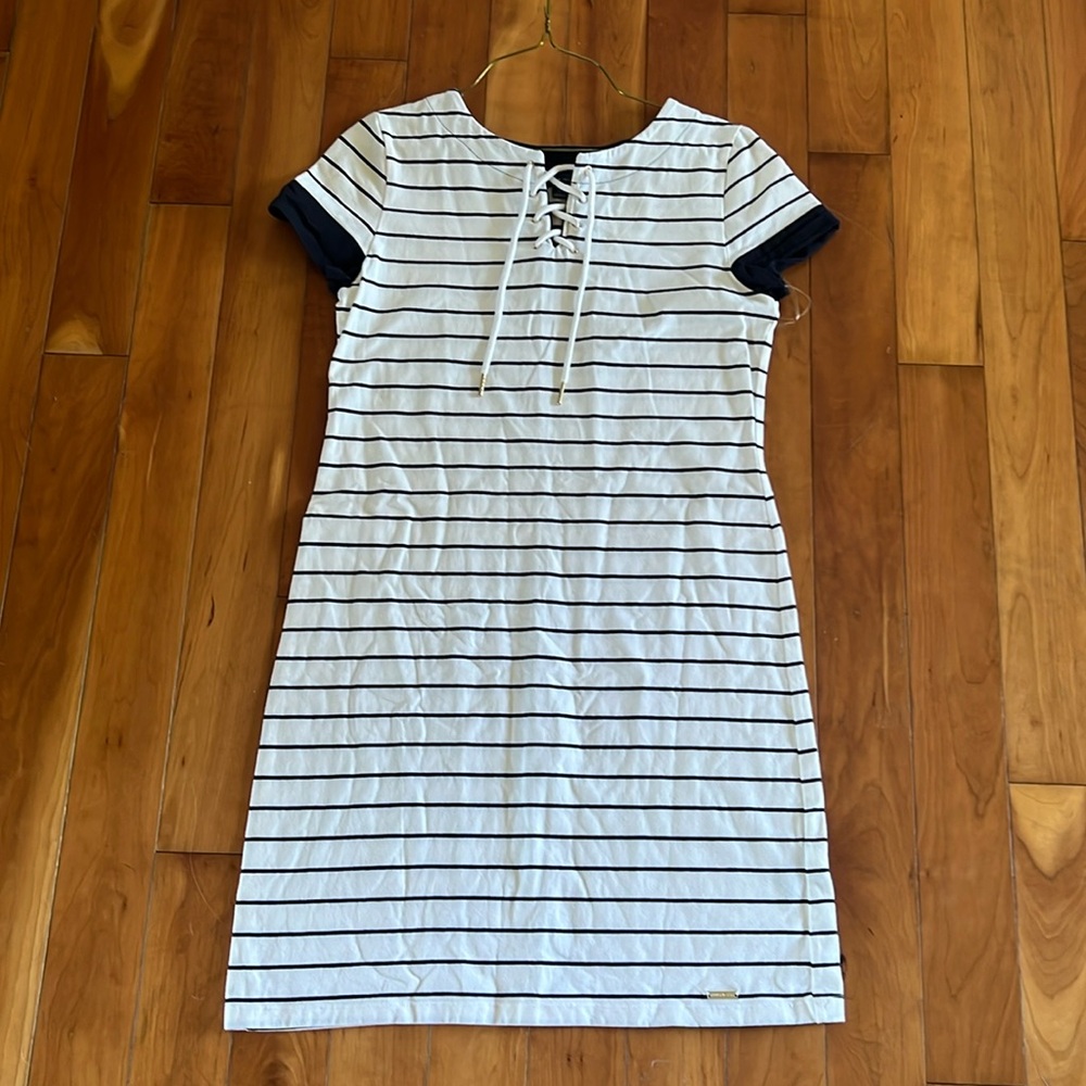 Tommy Hilfiger Striped Short-Sleeve Dress